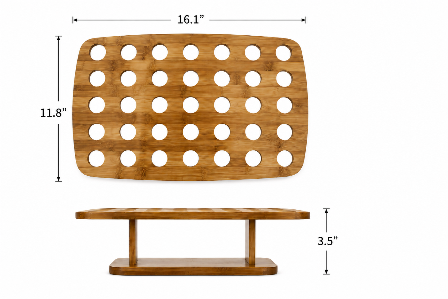 35-Hole Bamboo Cone Holder