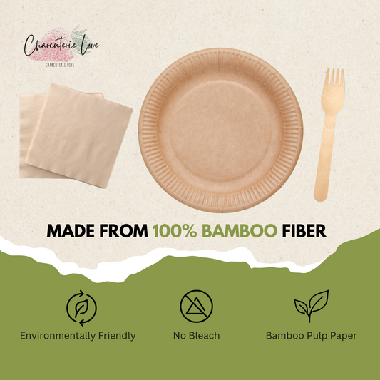 15 pcs Eco-Friendly Bamboo Charcuterie Set