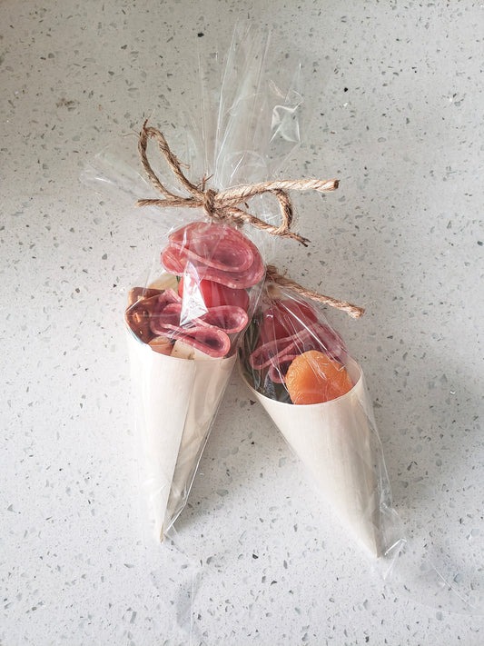 party-style charcuterie cone for weddings, corporate events, and celebrations