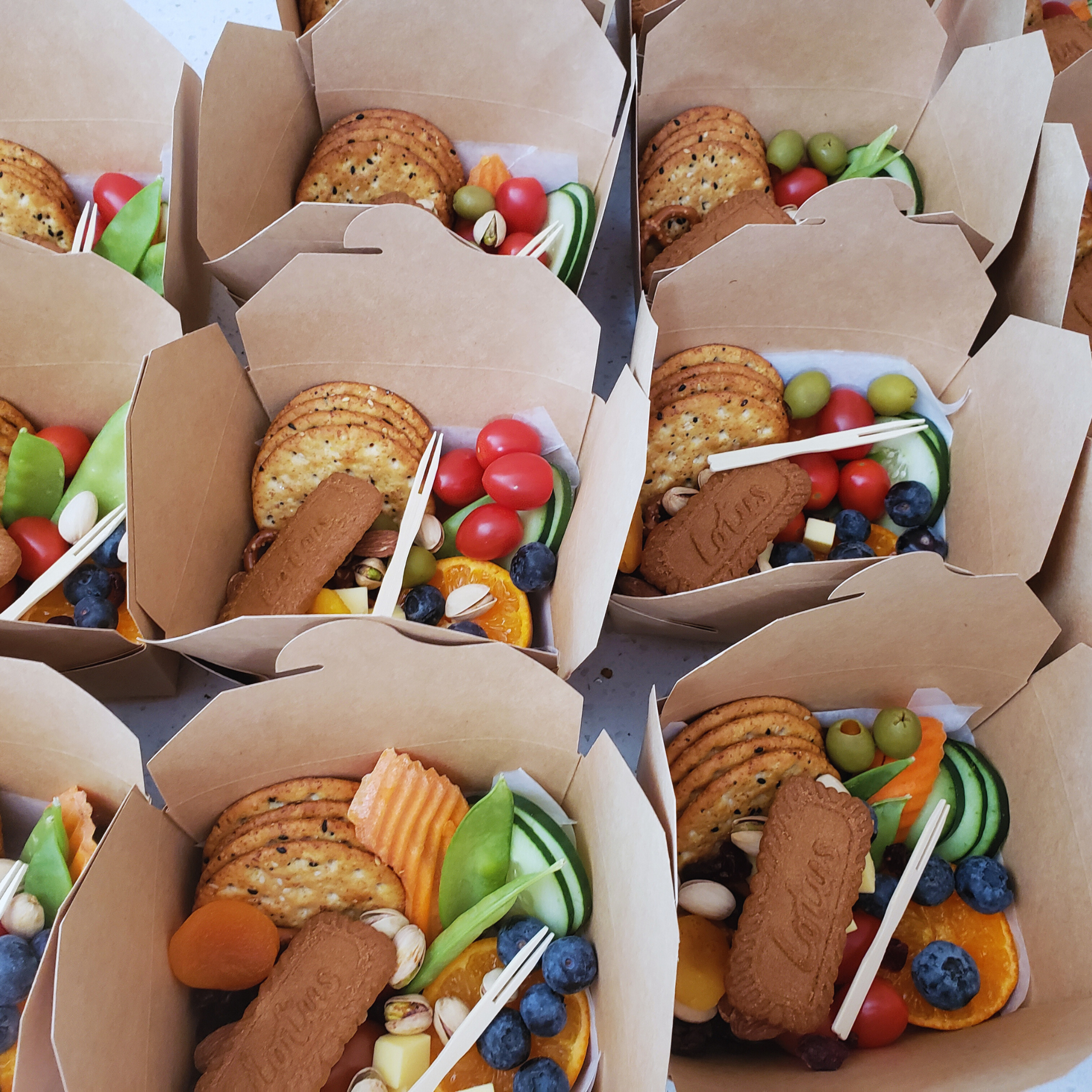 beautifully curated single served snack box for events and gifting