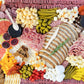 Extra large charcuterie board with assorted cured meats cheeses fruits and snacks for events