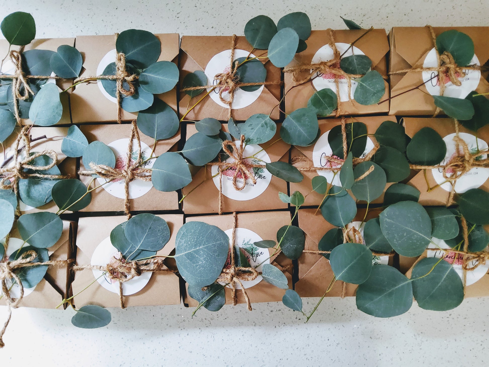 Individually packed snack box with assorted charcuterie items